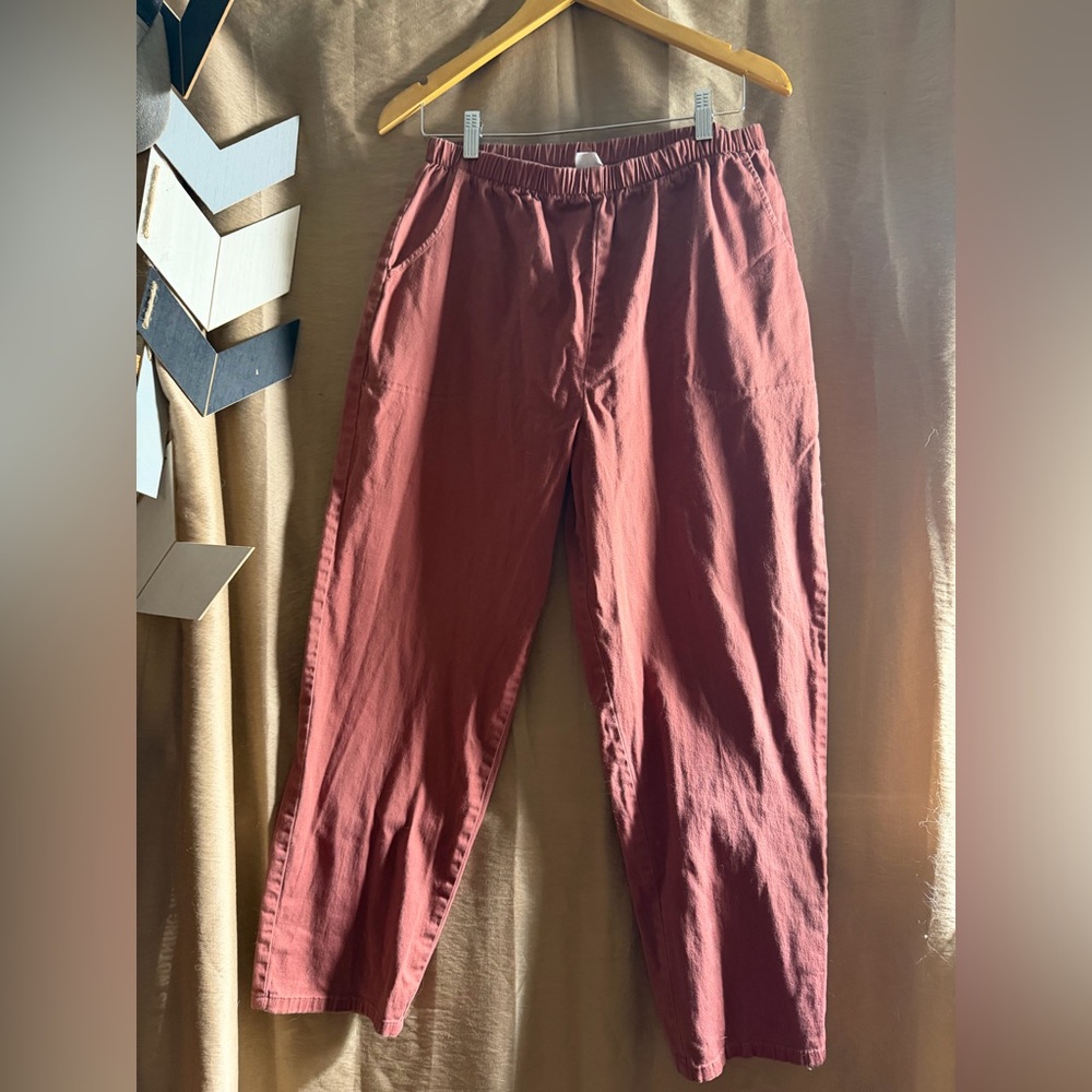Denim & Co. Rust Cotton Stretch Pants Size PL Petite Large